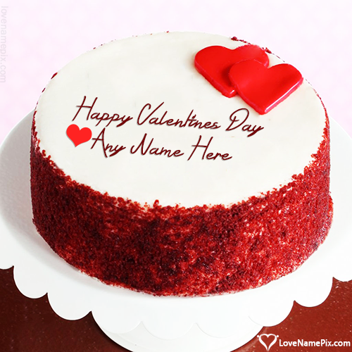 Photo Editing For Happy Valentine Day Cake With Name