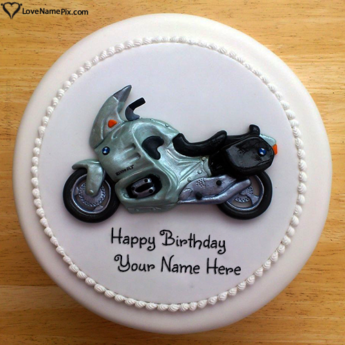 Professional Bikers Happy Birthday Cake Free Download With Name