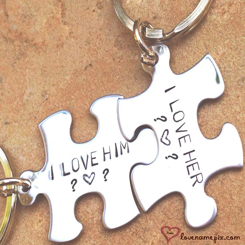 Puzzle Key Chain Letters With Name