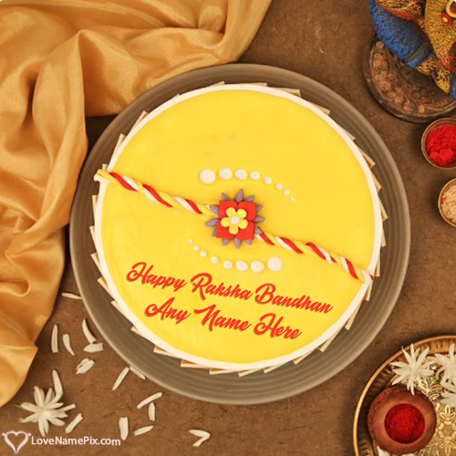 Rakhi Special Cake Design Images With Name