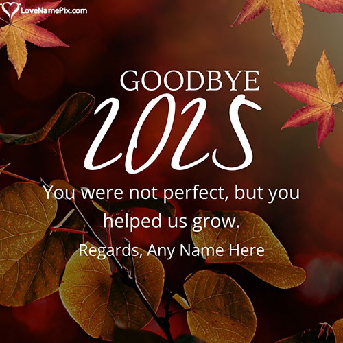 Reflective and Gratitude Focused Goodbye 2025 Quotes With Name