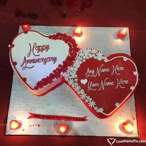 Romantic Anniversary Cake Images With Name