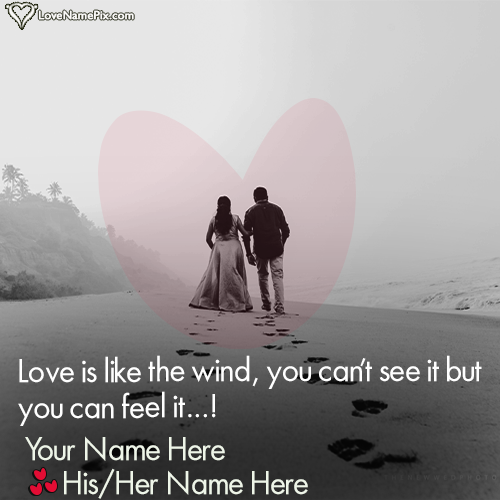 Romantic Couple Name Editing In Heart Online With Name