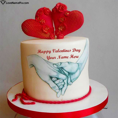 Romantic Valentine Day Cake Free Download For Couple With Name