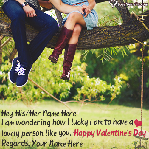 Romantic Valentines Day Lovers Messages With Name
