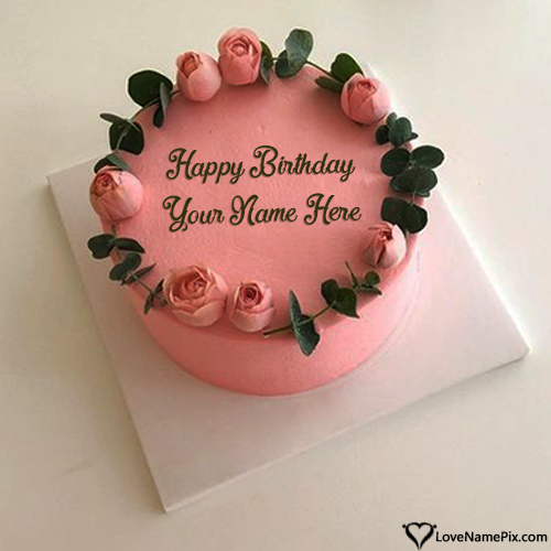 Roses Happy Birthday Cake Free Download With Name