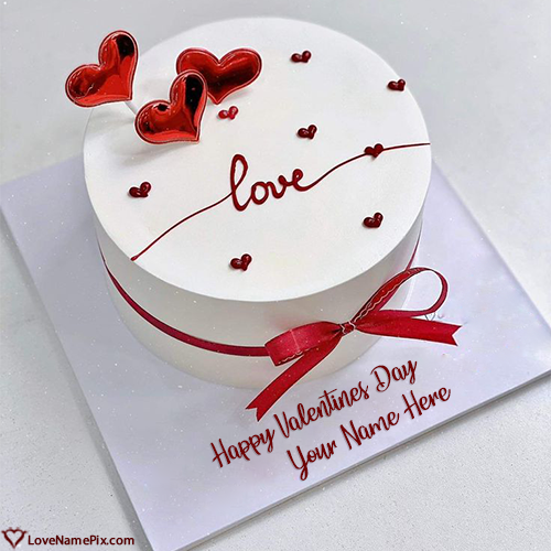 Simple Valentine Day Cake Ideas For Him With Name