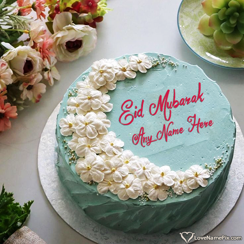 Special Eid Mubarak Cake For Greeting With Name