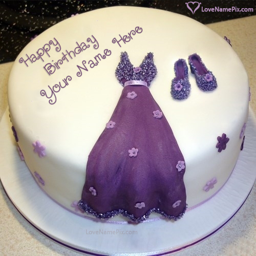 Cute Stylish Birthday Cake Editing Online With Name