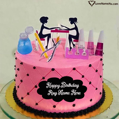 Stylish Nail Artist Birthday Cake For Nail Art Lovers Free Download With Name