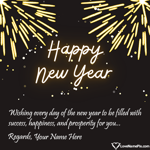 Surprise Happy New Year Wishes For Friends And Family With Name