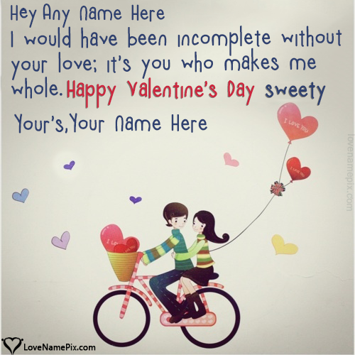 Valentine Wishes For Girlfriend With Name