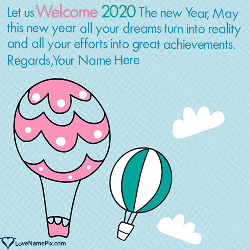 Write Name on Welcome 2020 Best Wishes Quotes Picture Write Name on Welcome 2020 Best Wishes Quotes Picture