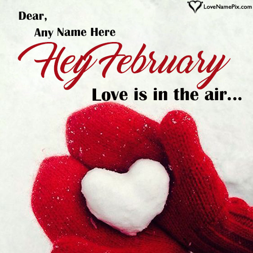 Winter Heart February Quote For Girlfriend With Name