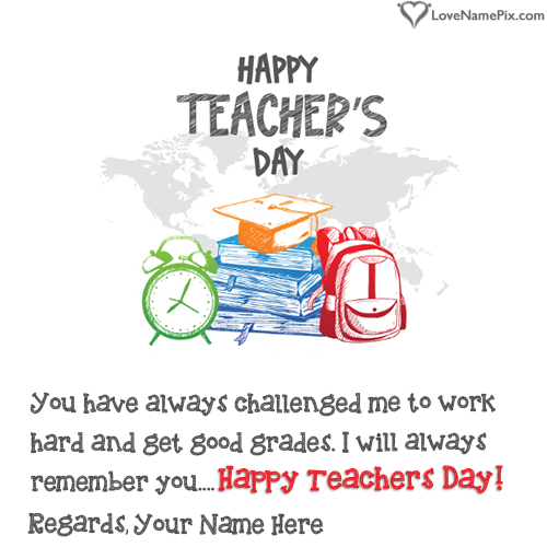 Wishes For Teachers Day From Students With Name