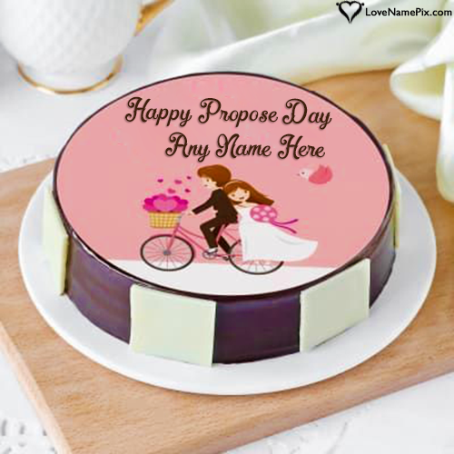 Write Name On Happy Propose Day Cake With Name